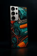 Aesthetic Engine Premium Glass Back Cover For Samsung Galaxy S, A, M & F Series