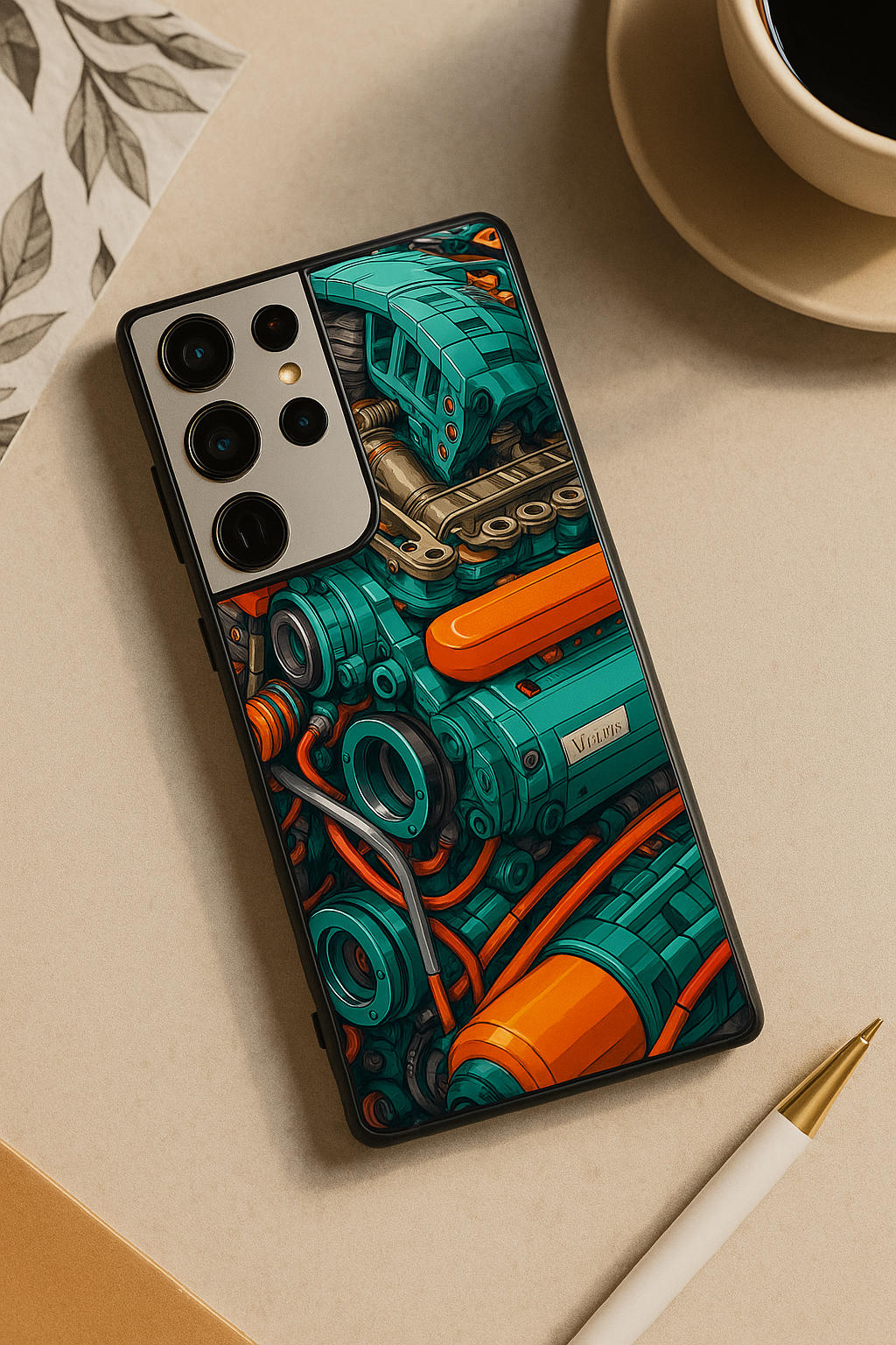 Aesthetic Engine Premium Glass Back Cover For Samsung Galaxy S, A, M & F Series