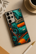 Aesthetic Engine Premium Glass Back Cover For Samsung Galaxy S, A, M & F Series