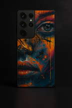 Aesthetic Face Shot Premium Glass Back Cover For Samsung Galaxy S, A, M & F Series