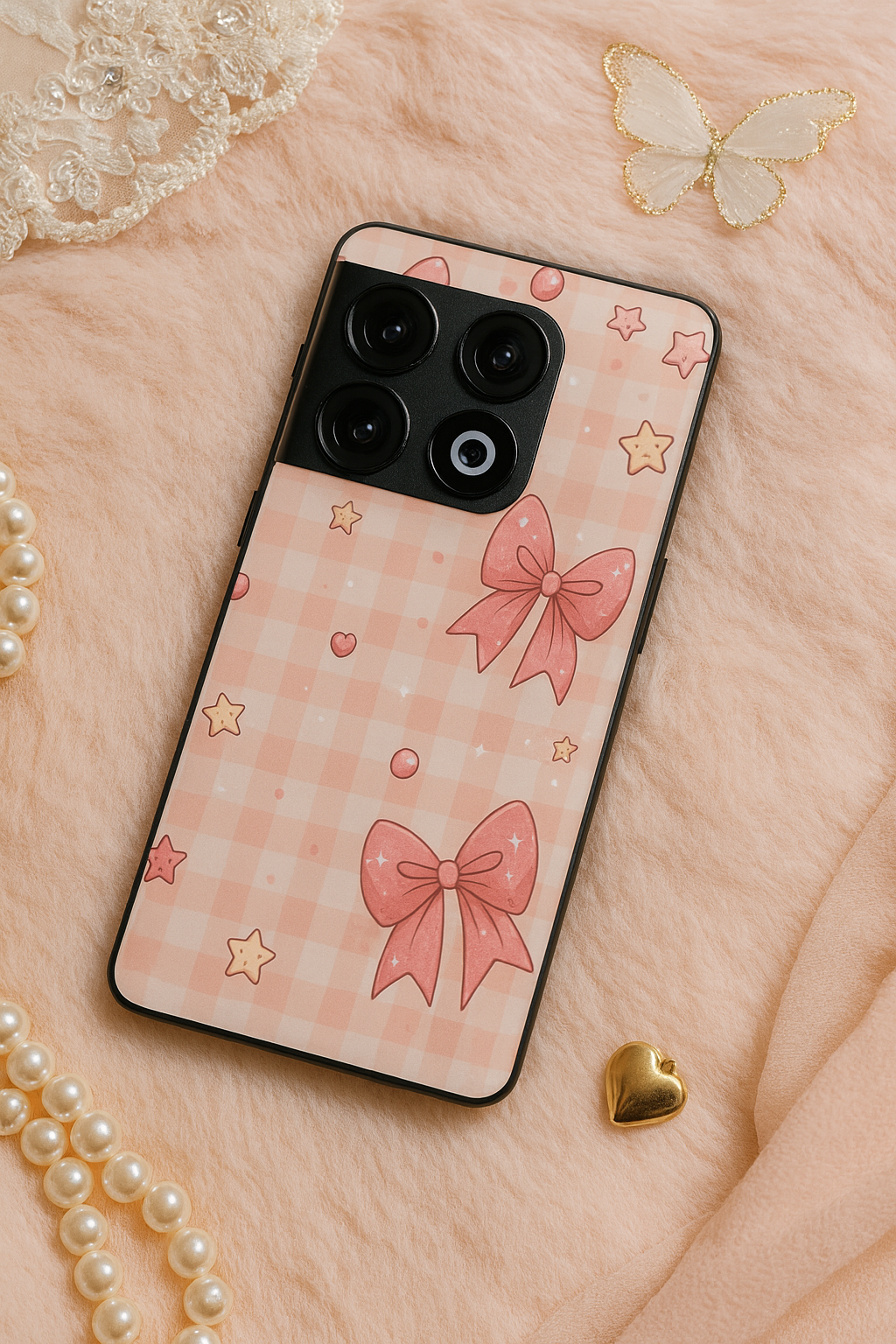Pastel charm Premium Glass Back Cover For One Plus 13, 12, 11, 10, Nord Series