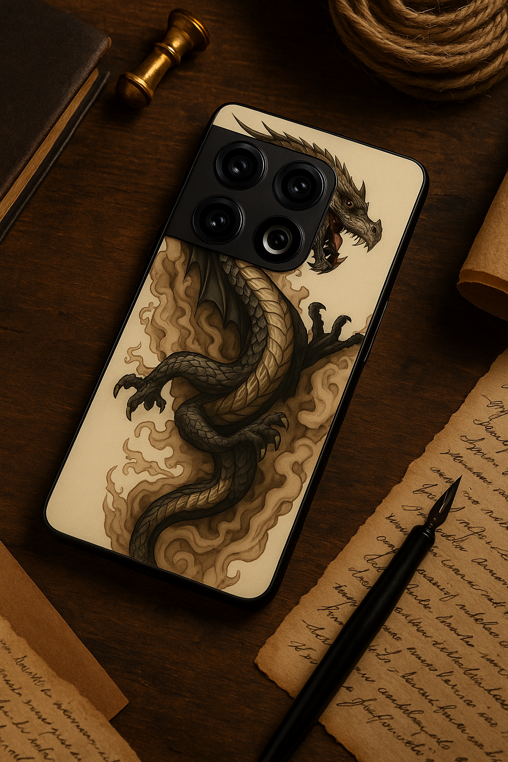 Dragon Premium Glass Back Cover For One Plus 13, 12, 11, 10, Nord Series