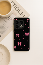 Glam Bow Premium Glass Back Cover For One Plus 13, 12, 11, 10, Nord Series