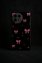 Glam Bow Premium Glass Back Cover For One Plus 13, 12, 11, 10, Nord Series