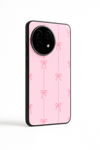 Bows Stripes Premium Glass Back Cover For One Plus 13, 12, 11, 10, Nord Series