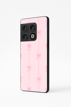 Bows Stripes Premium Glass Back Cover For One Plus 13, 12, 11, 10, Nord Series