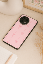 Bows Stripes Premium Glass Back Cover For One Plus 13, 12, 11, 10, Nord Series