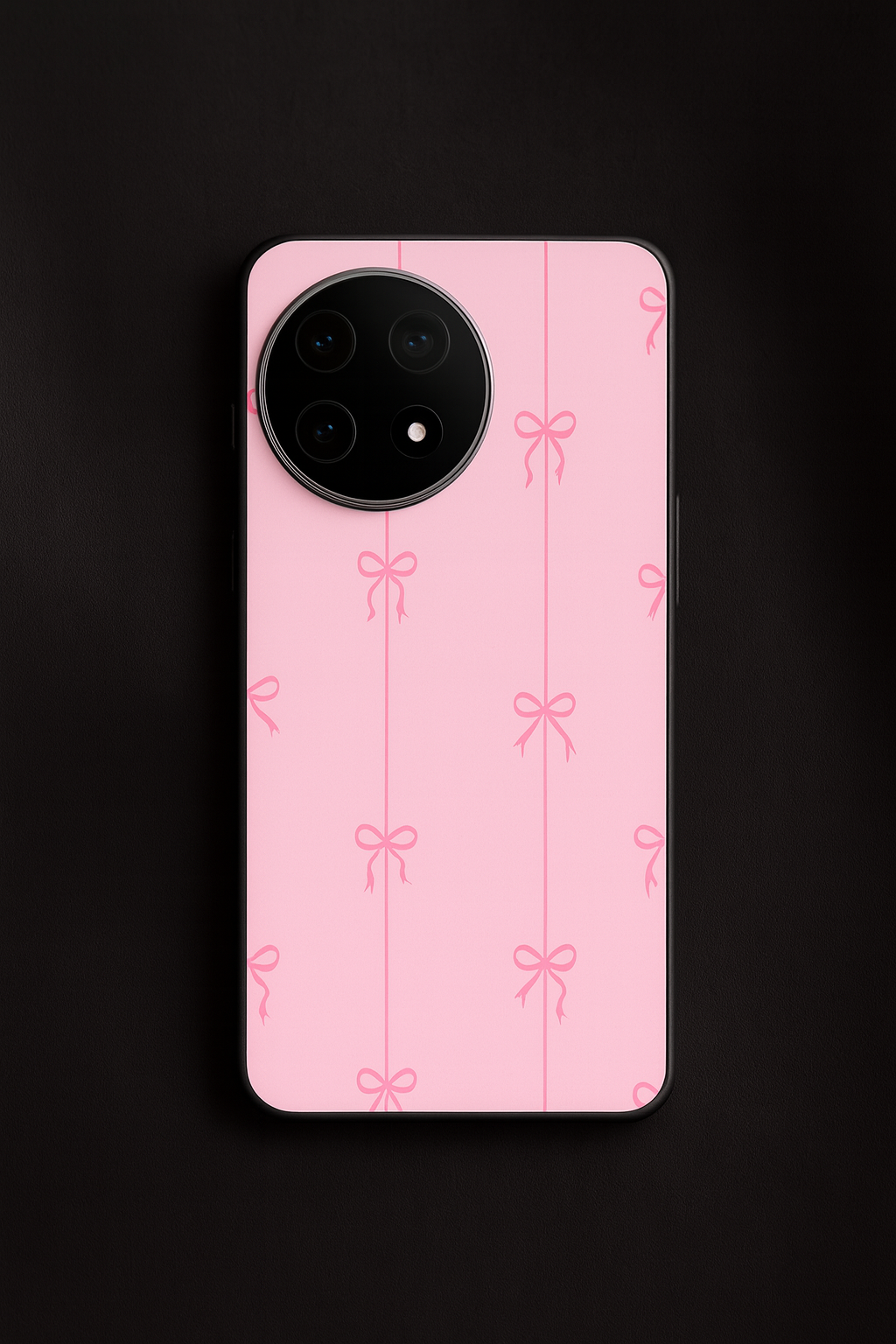 Bows Stripes Premium Glass Back Cover For One Plus 13, 12, 11, 10, Nord Series