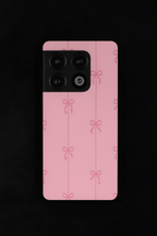 Bows Stripes Premium Glass Back Cover For One Plus 13, 12, 11, 10, Nord Series