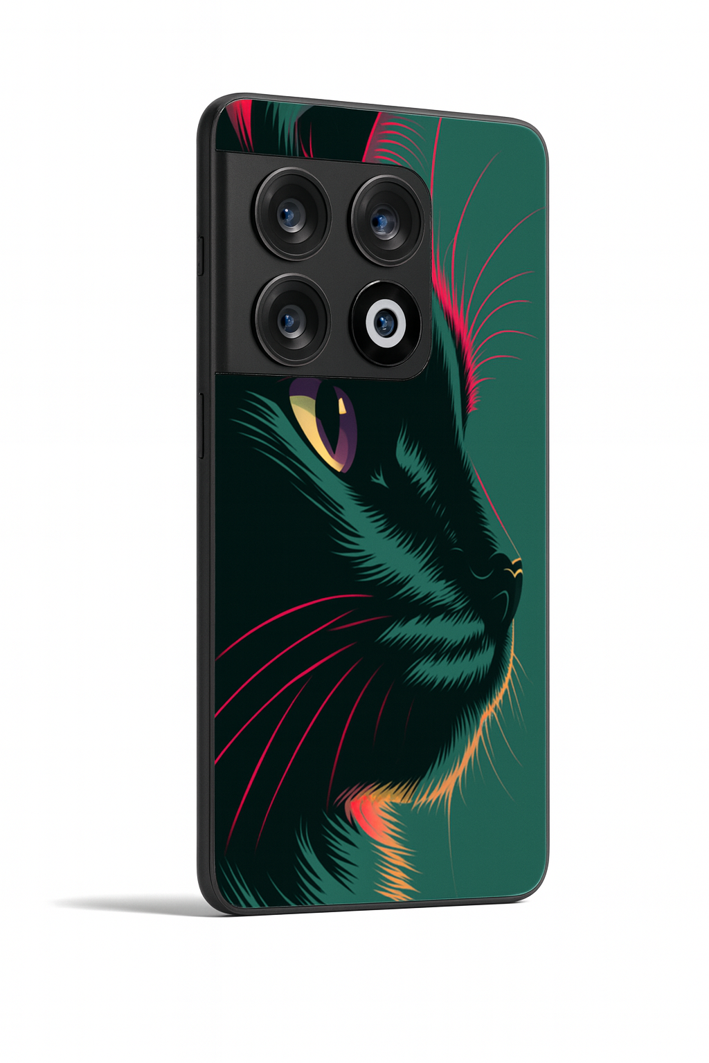 Kitty Abstract Premium Glass Back Cover For One Plus 13, 12, 11, 10, Nord Series