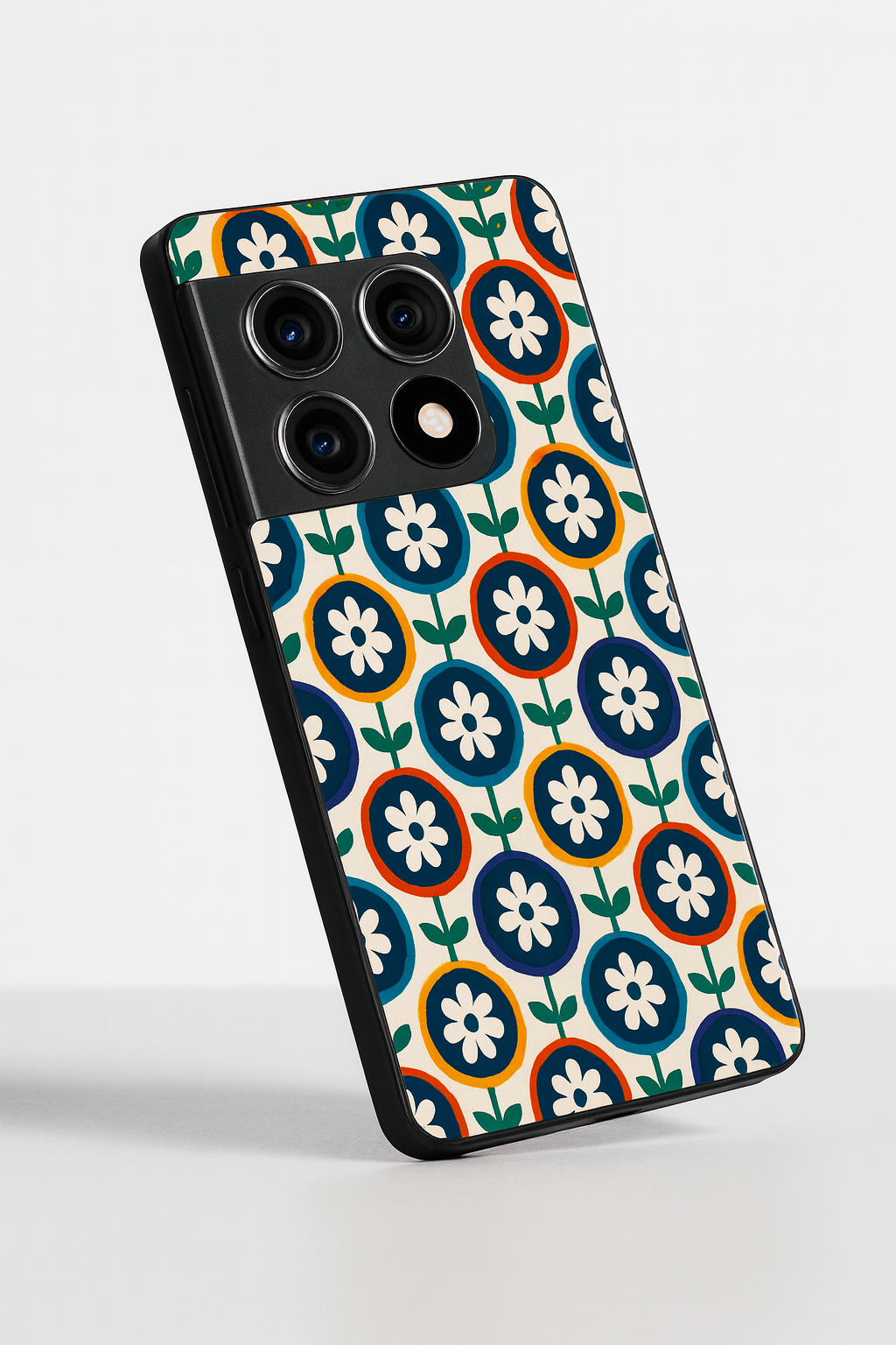 Daisy Retro Pop Premium Glass Back Cover For One Plus 13, 12, 11, 10, Nord Series