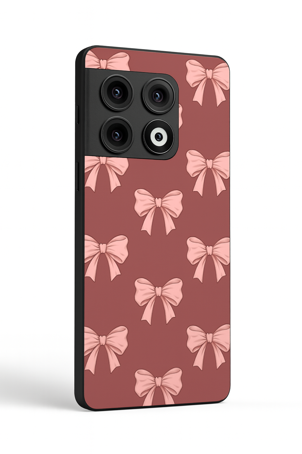 Blush Knots Premium Glass Back Cover For One Plus 13, 12, 11, 10, Nord Series
