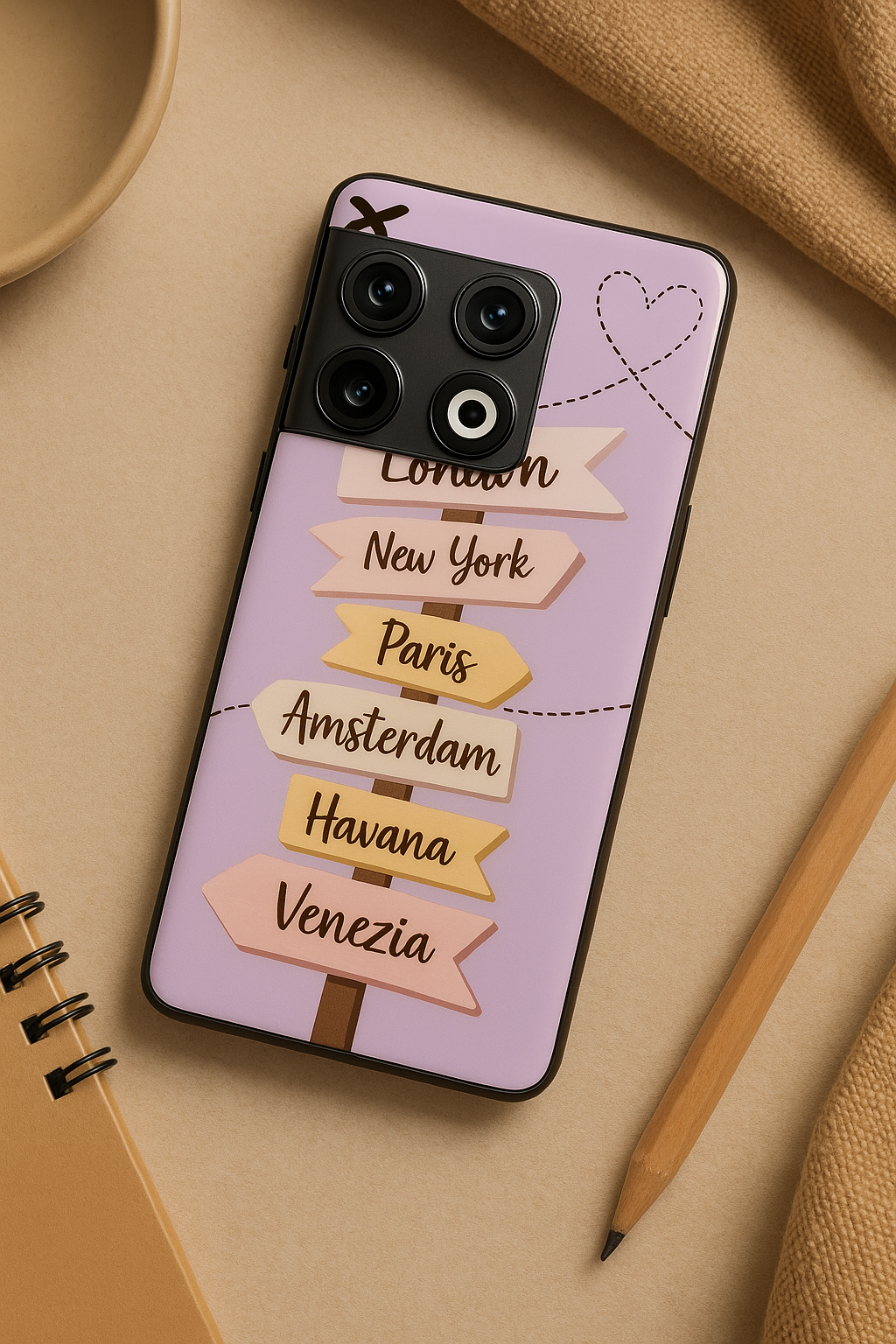 City Dreams Premium Glass Back Cover For One Plus 13, 12, 11, 10, Nord Series