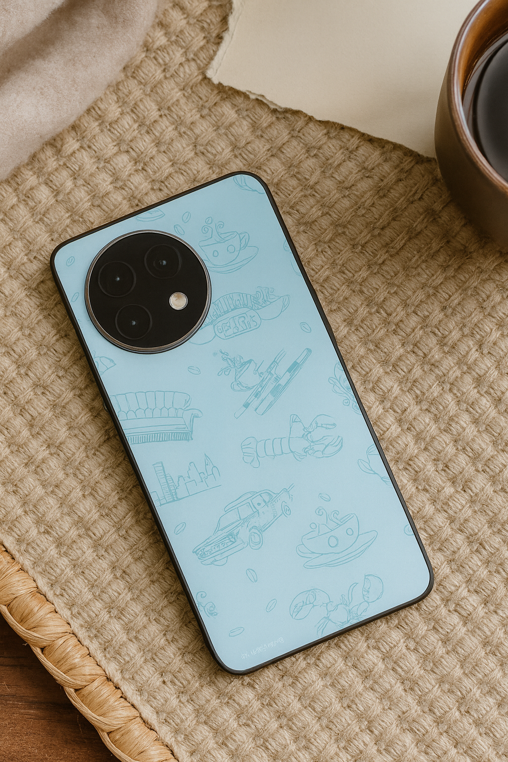 Lazy Latte Premium Glass Back Cover For One Plus 13, 12, 11, 10, Nord Series