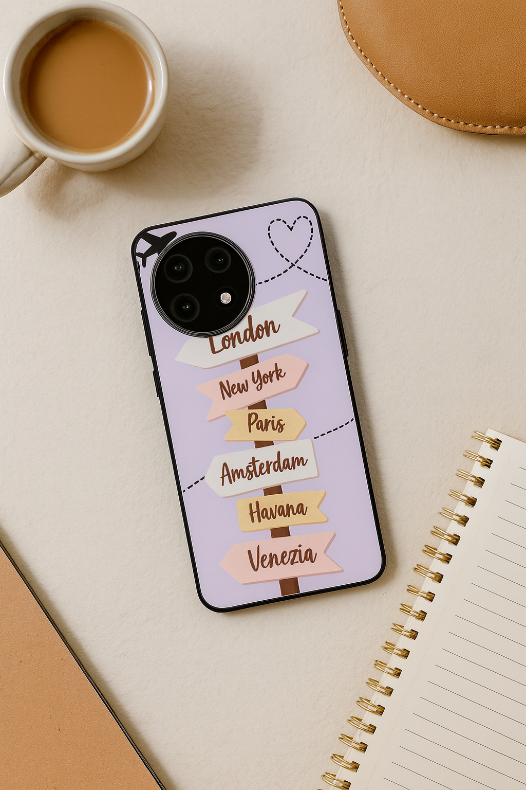 City Dreams Premium Glass Back Cover For One Plus 13, 12, 11, 10, Nord Series