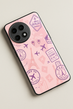 Travel Bug Premium Glass Back Cover For One Plus 13, 12, 11, 10, Nord Series