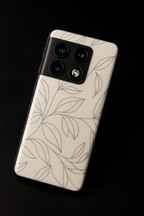 The Petal Sketch Premium Glass Back Cover For One Plus 13, 12, 11, 10, Nord Series