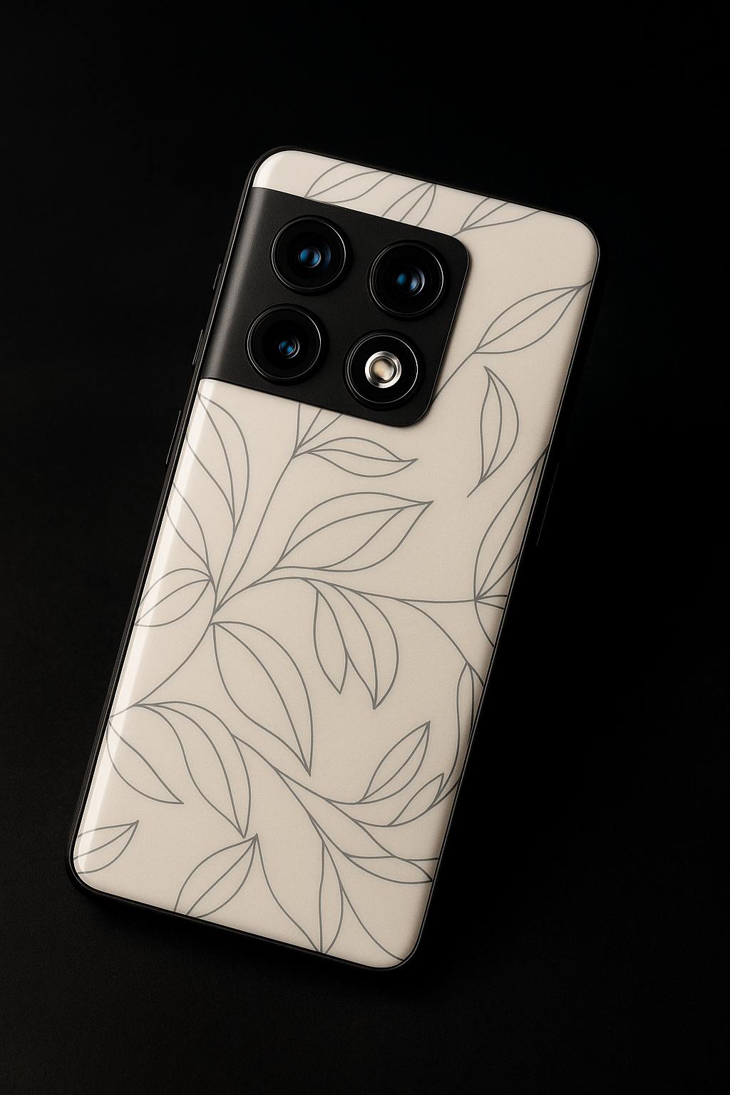 The Petal Sketch Premium Glass Back Cover For One Plus 13, 12, 11, 10, Nord Series
