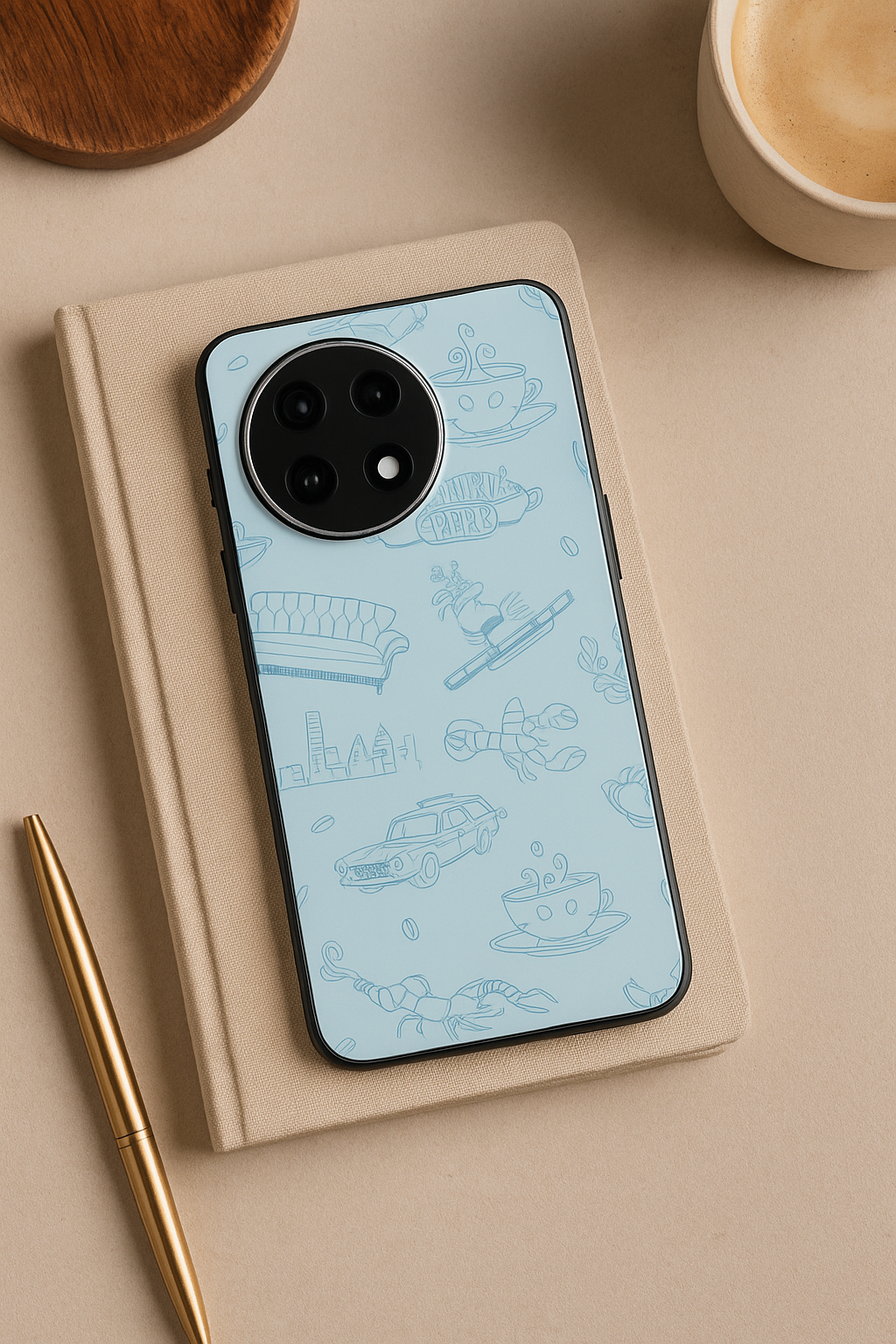 Lazy Latte Premium Glass Back Cover For One Plus 13, 12, 11, 10, Nord Series