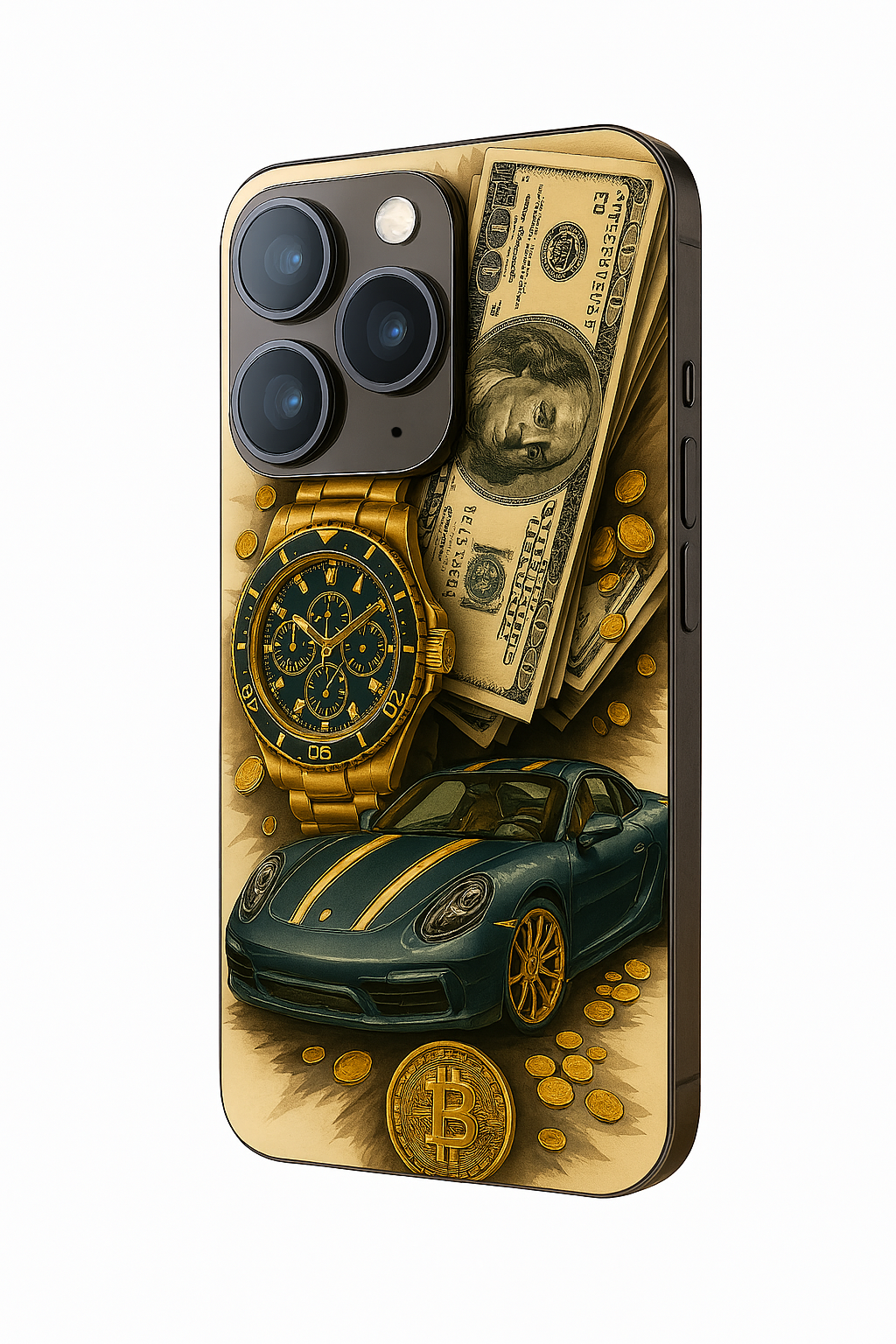 Bold and Classy Crypto King iPhone Covers (11–16) Series