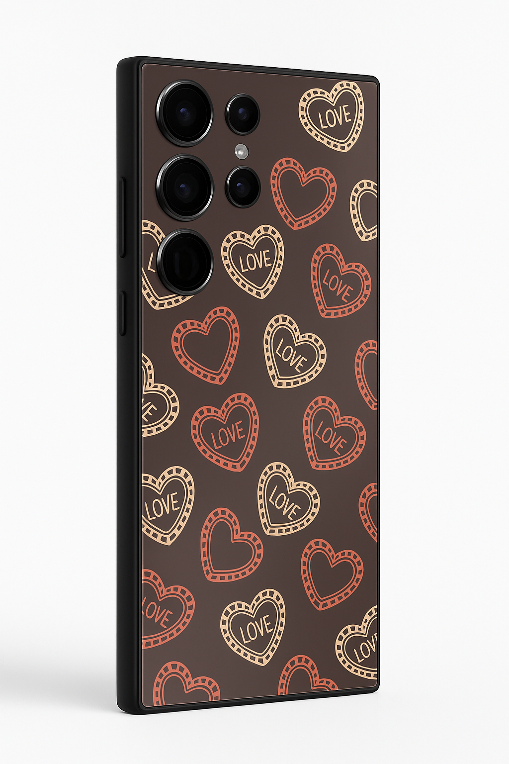 Hearts Graffiti Era Premium Glass Back Cover For Samsung Galaxy S, A, M & F Series