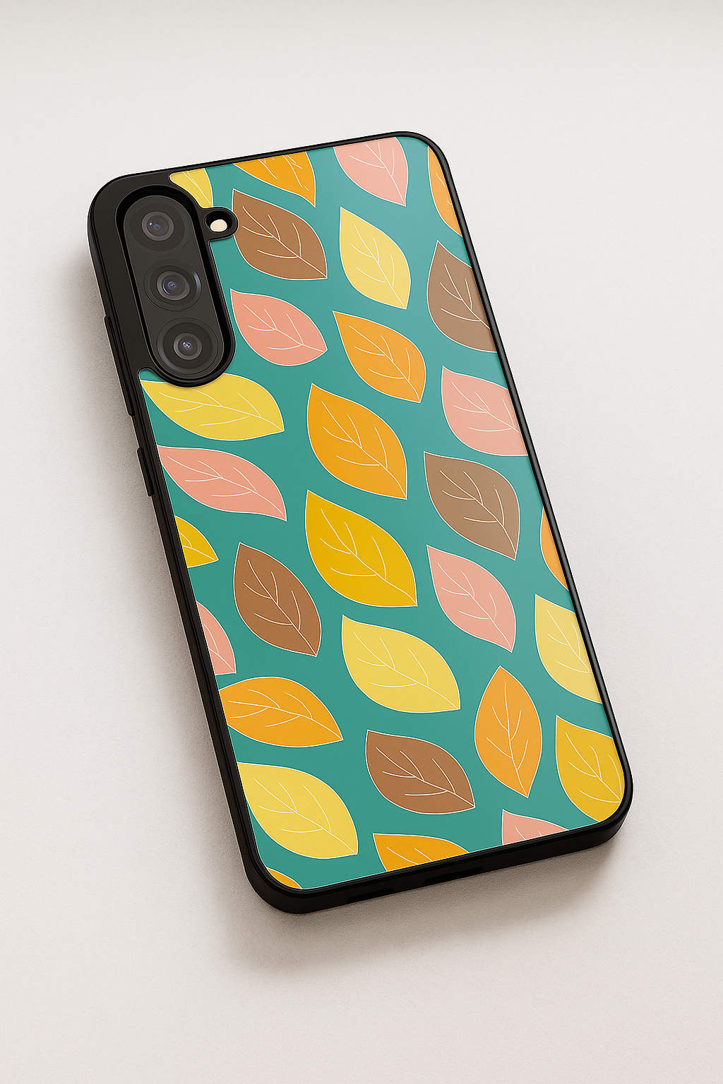 Leaf pattern Premium Glass Back Cover For Samsung Galaxy S, A, M & F Series