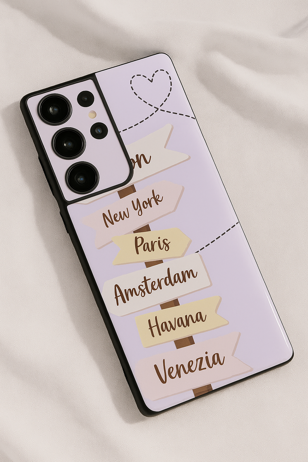 Travel Mania Premium Glass Back Cover For Samsung Galaxy S, A, M & F Series