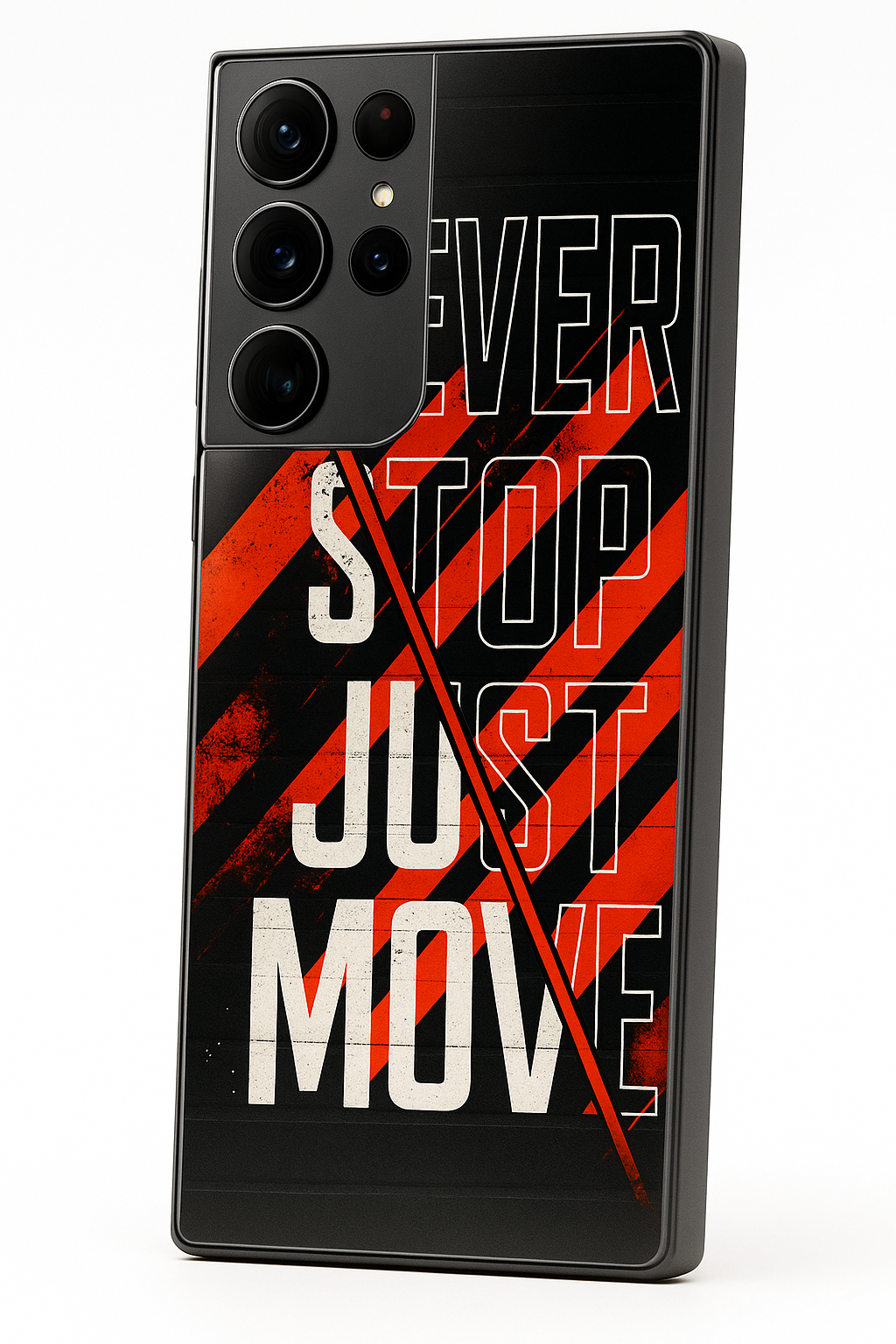 JUST MOVE Premium Glass Back Cover For Samsung Galaxy S, A, M & F Series