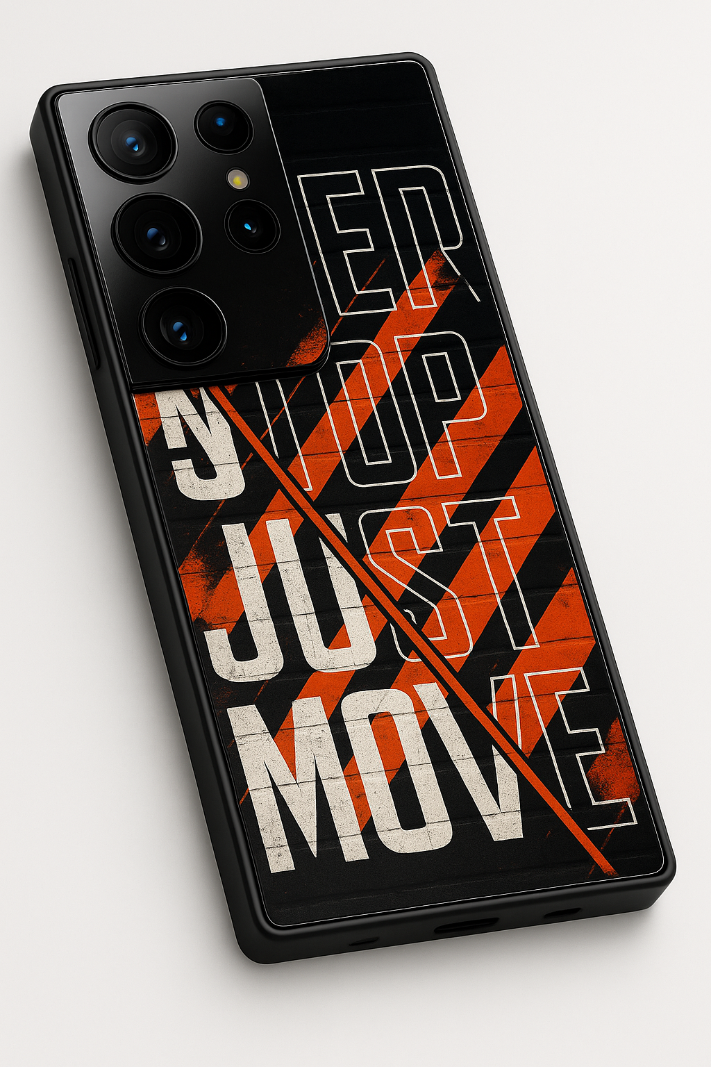 JUST MOVE Premium Glass Back Cover For Samsung Galaxy S, A, M & F Series