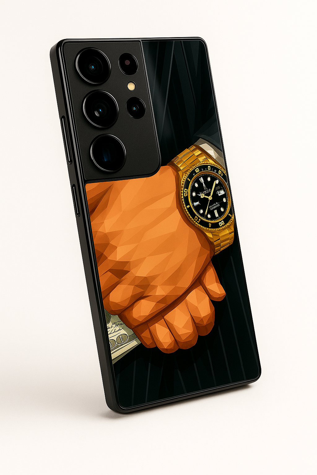 Money Matter Premium Glass Back Cover For Samsung Galaxy S, A, M & F Series