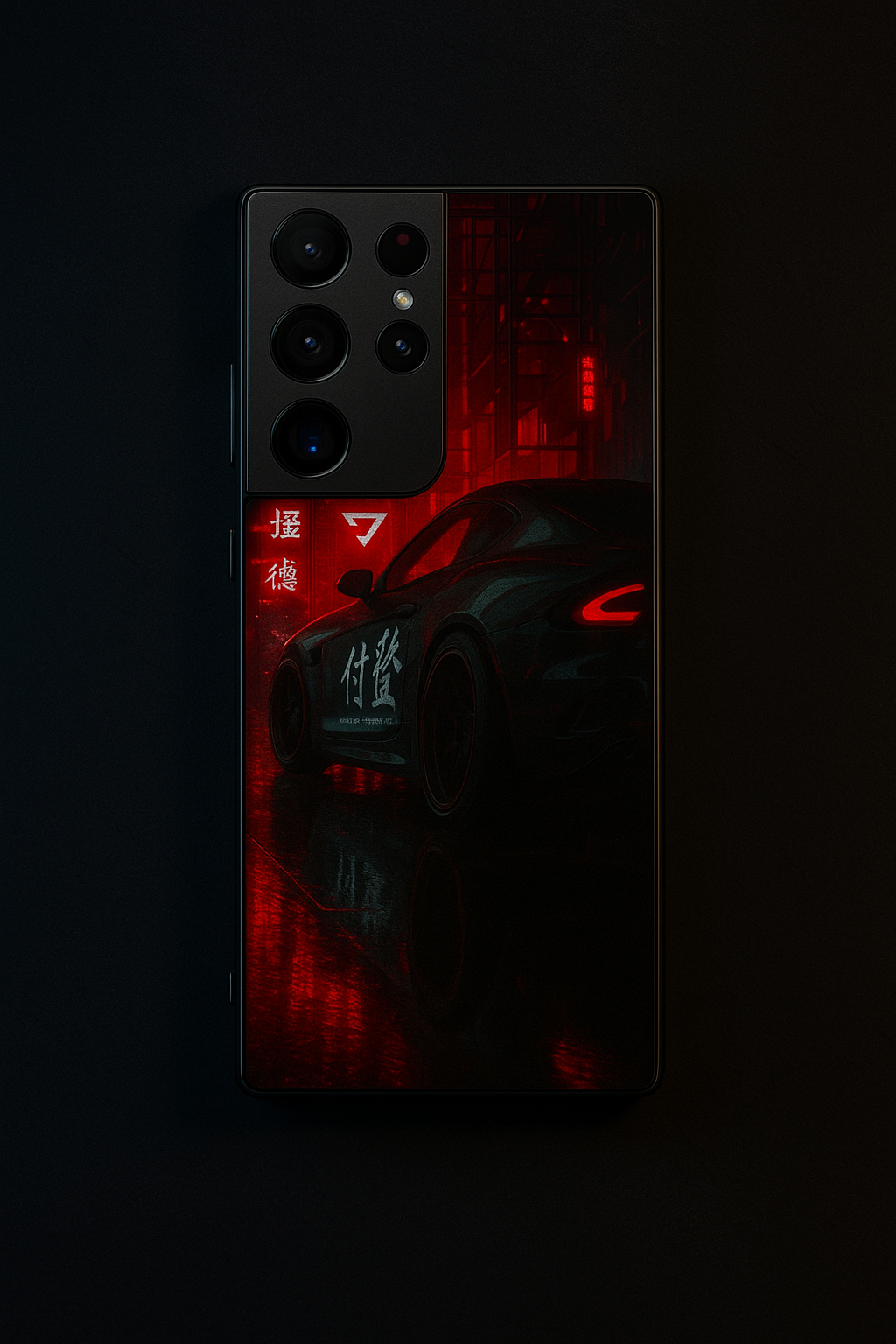 Aesthetic Car Focus Premium Glass Back Cover For Samsung Galaxy S, A, M & F Series