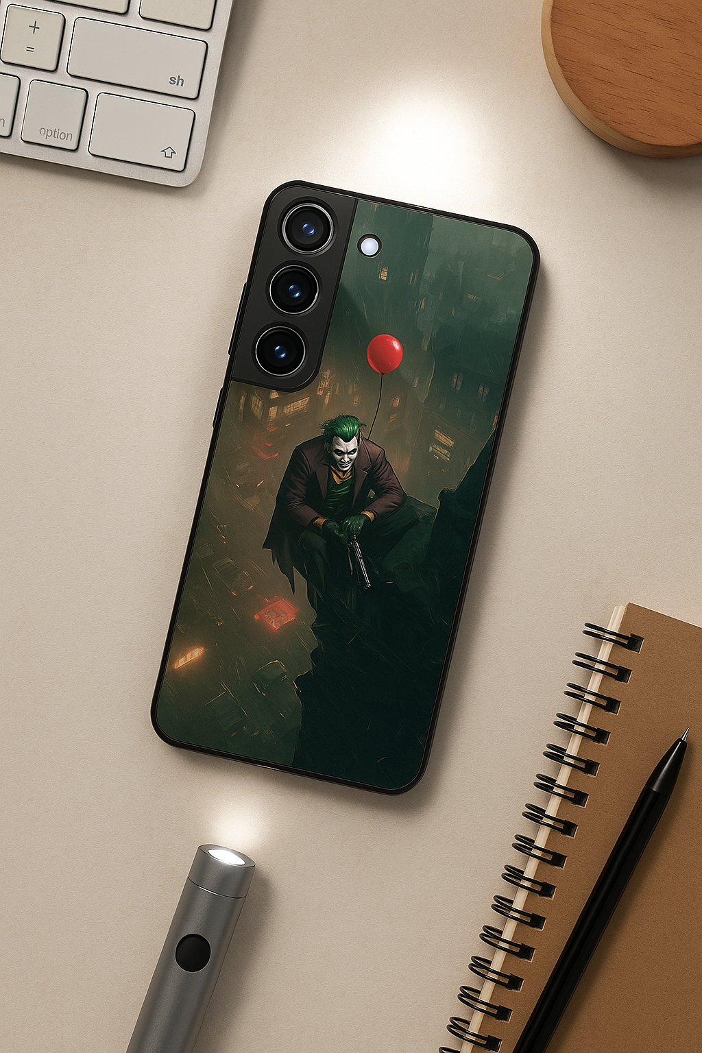 I am Joker Premium Glass Back Cover For Samsung Galaxy S, A, M & F Series