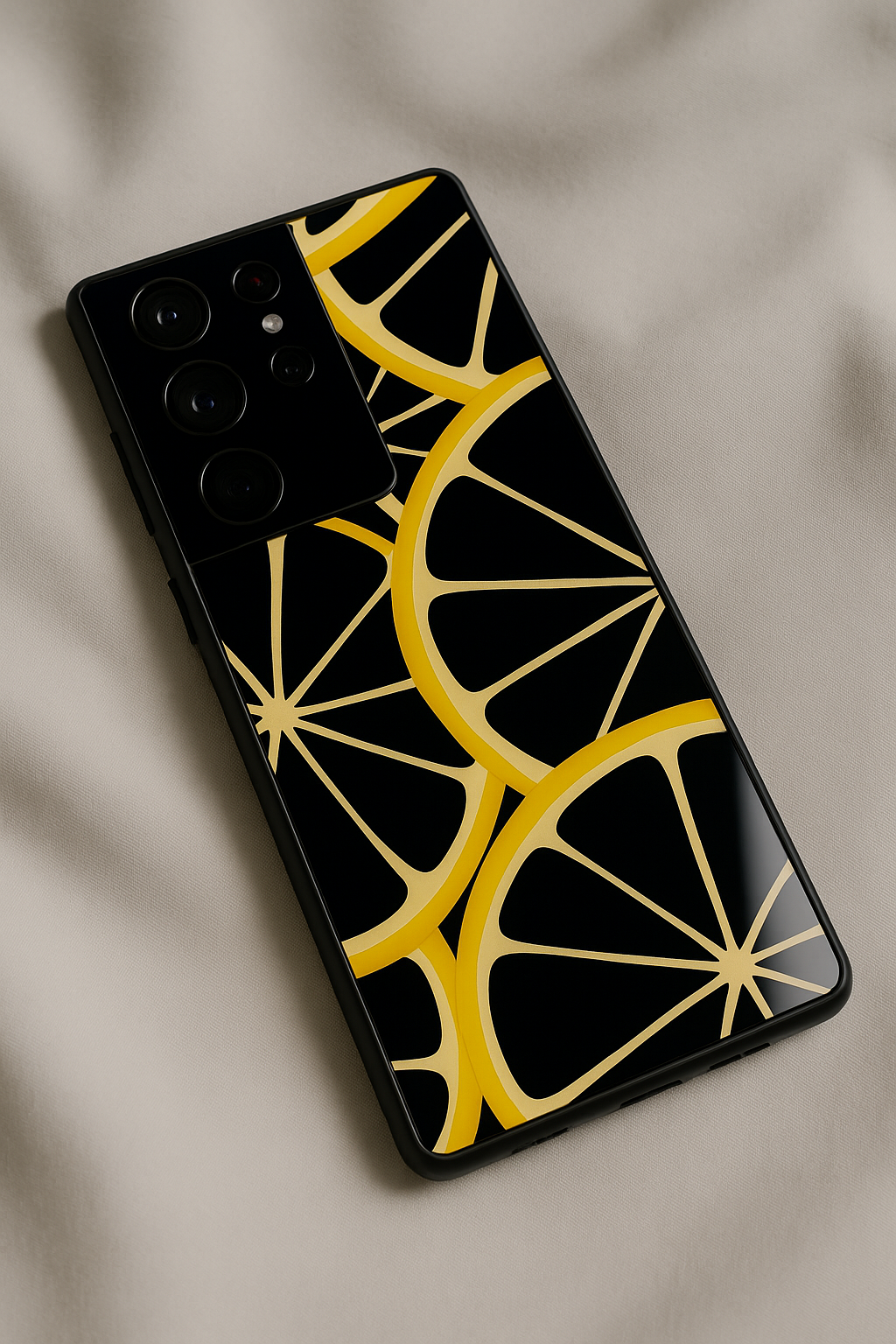 Life Gives You Lemon  Premium Glass Back Cover For Samsung Galaxy S, A, M & F Series