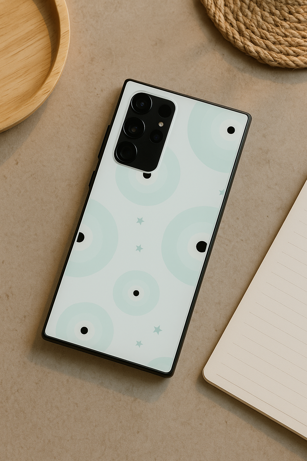 Eye Of Protection Premium Glass Back Cover For Samsung Galaxy S, A, M & F Series