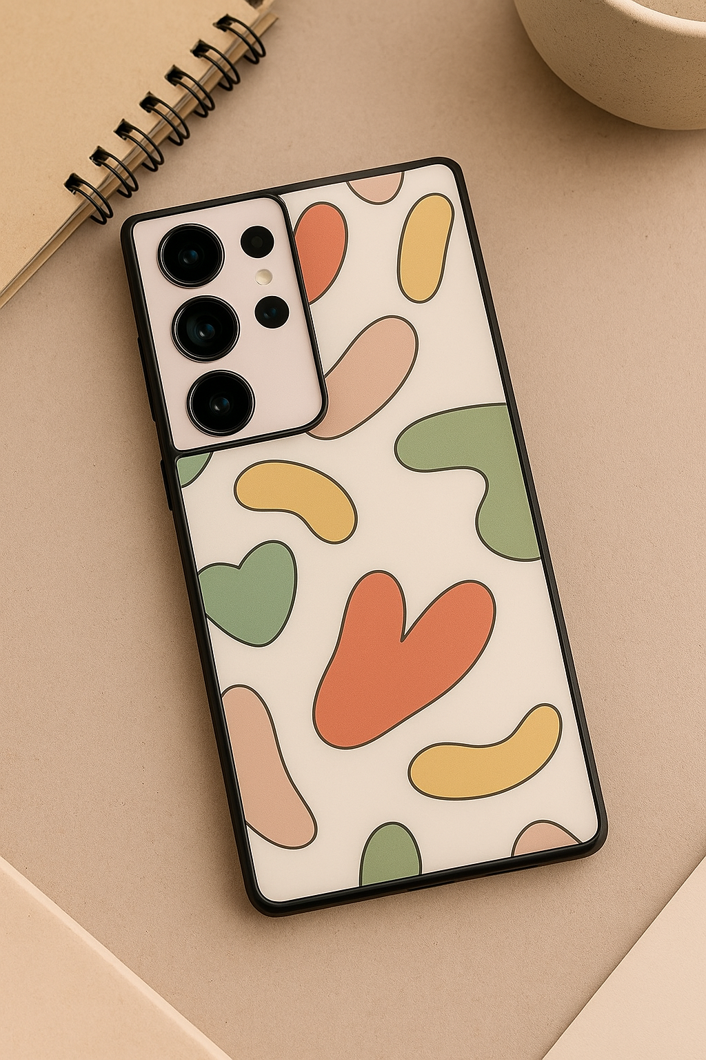 Crayon  Premium Glass Back Cover For Samsung Galaxy S, A, M & F Series