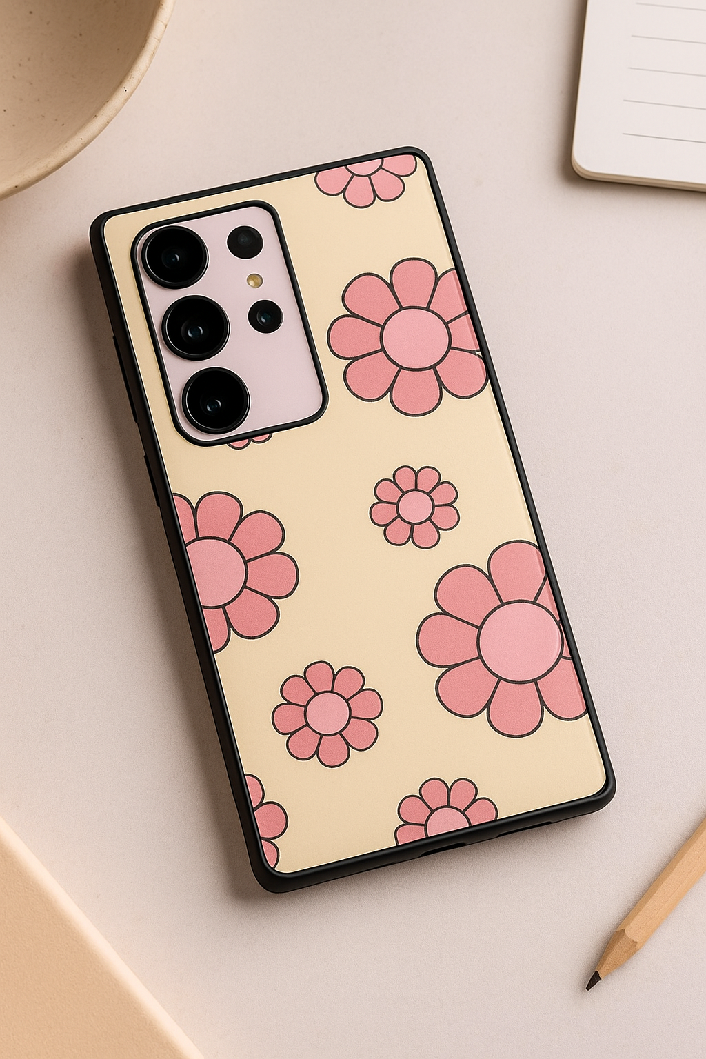 Flowery Freak Premium Glass Back Cover For Samsung Galaxy S, A, M & F Series