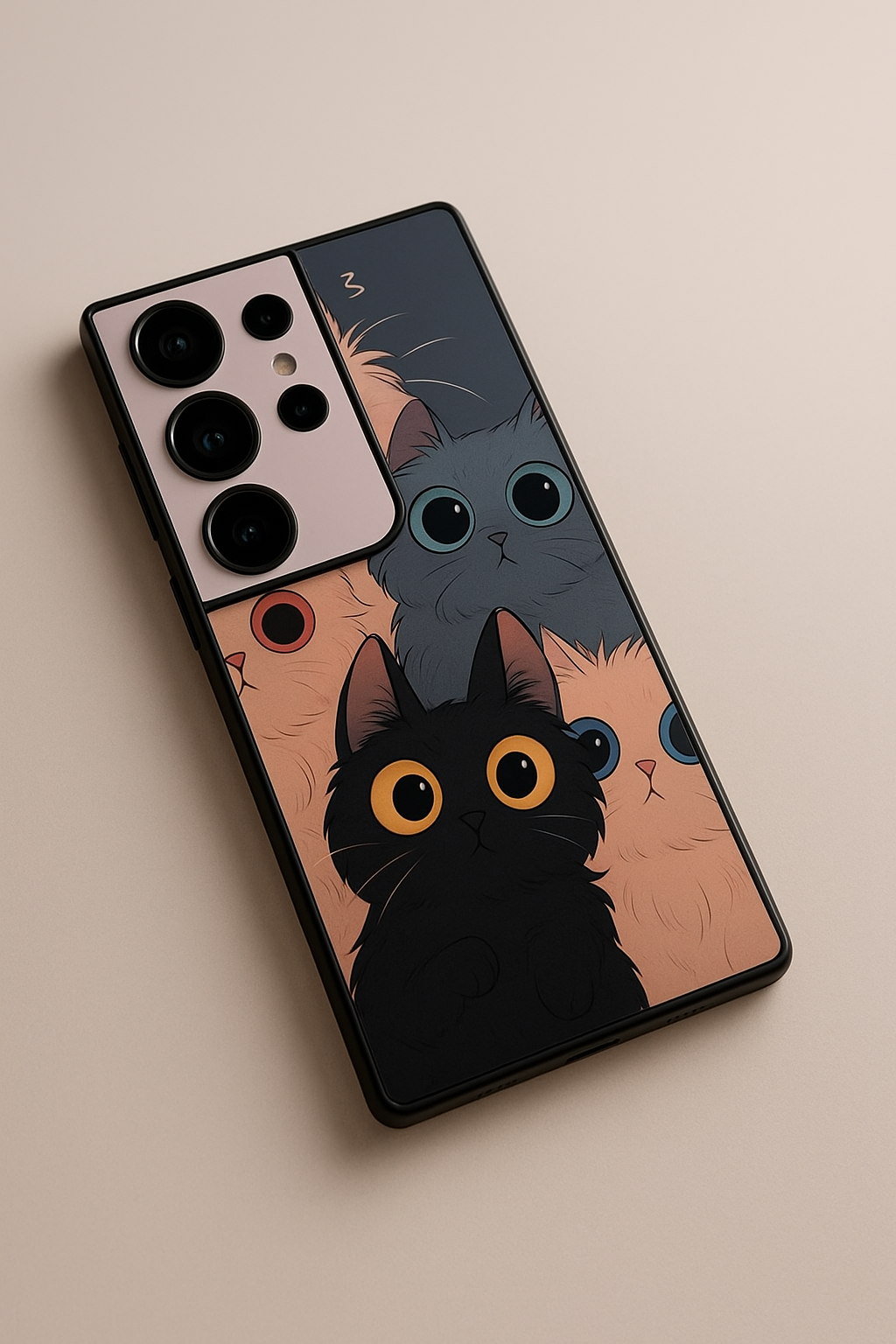 Kitty Mania  Premium Glass Back Cover For Samsung Galaxy S, A, M & F Series