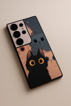 Kitty Mania  Premium Glass Back Cover For Samsung Galaxy S, A, M & F Series