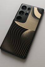 Aesthetic Swirls Premium Glass Back Cover For Samsung Galaxy S, A, M & F Series