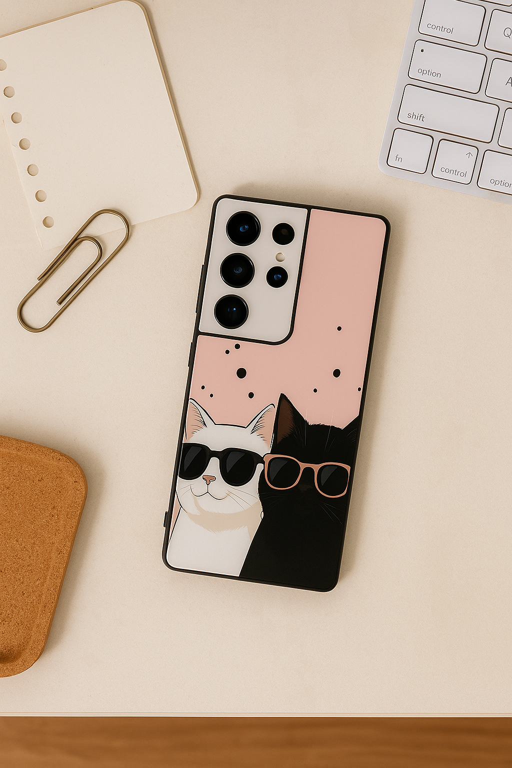 Dreamy Cat Premium Glass Back Cover For Samsung Galaxy S, A, M & F Series