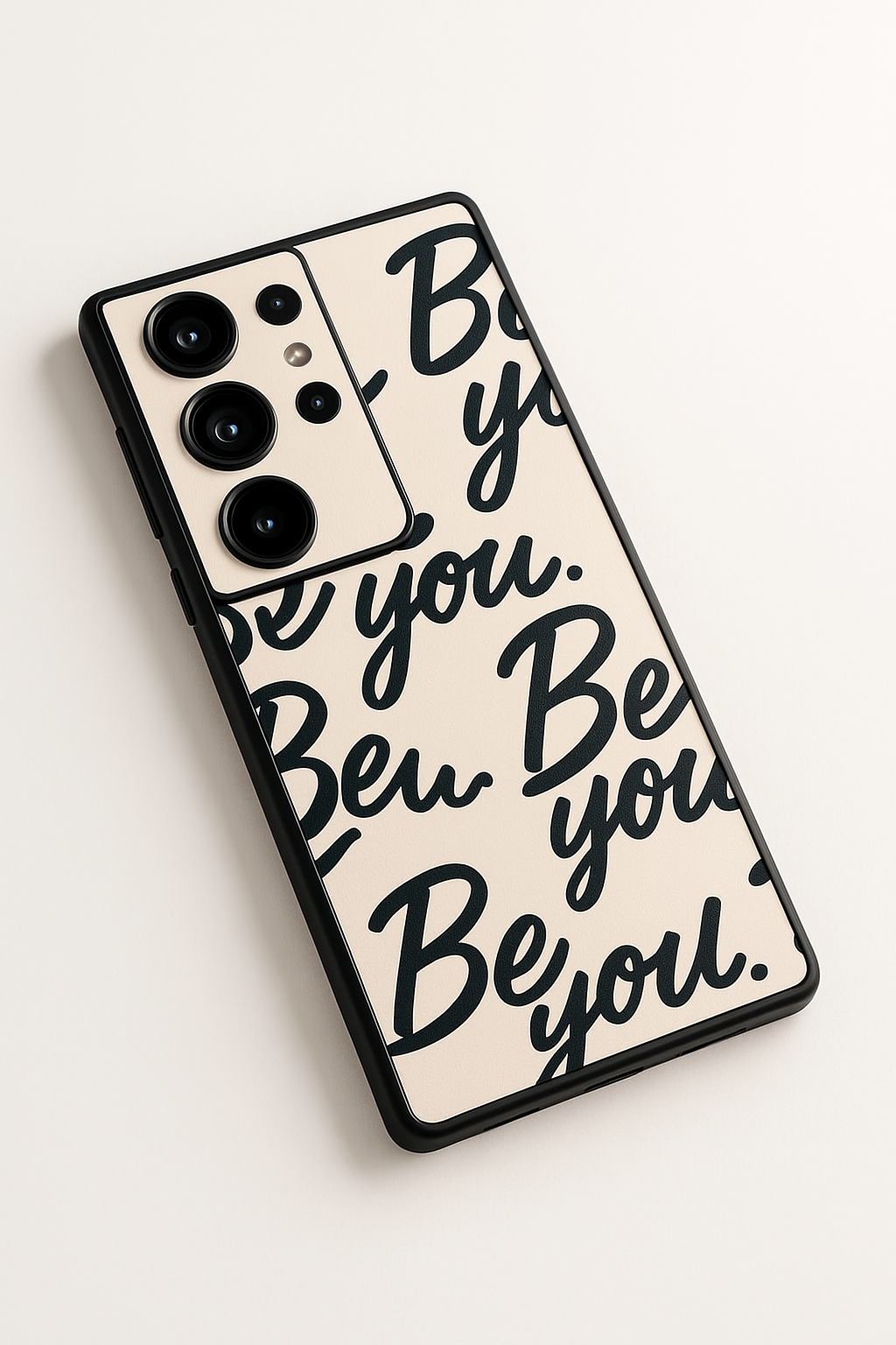 Be You Premium Glass Back Cover For Samsung Galaxy S, A, M & F Series