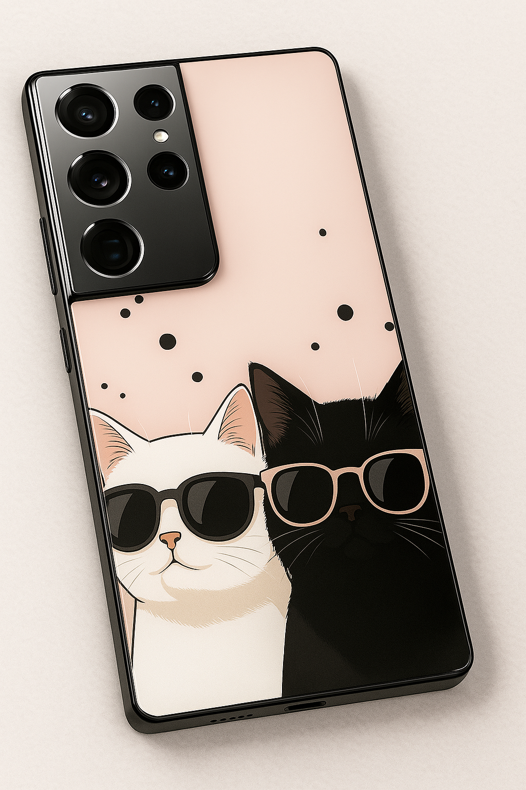 Dreamy Cat Premium Glass Back Cover For Samsung Galaxy S, A, M & F Series