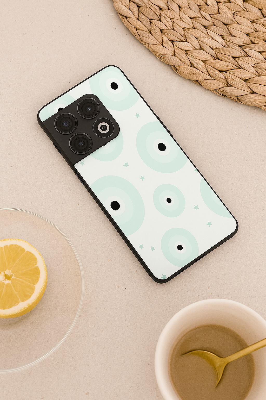 Mint Aura Premium Glass Back Cover For One Plus 13, 12, 11, 10, Nord Series