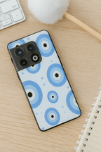 Blue Orbit Premium Glass Back Cover For One Plus 13, 12, 11, 10, Nord Series