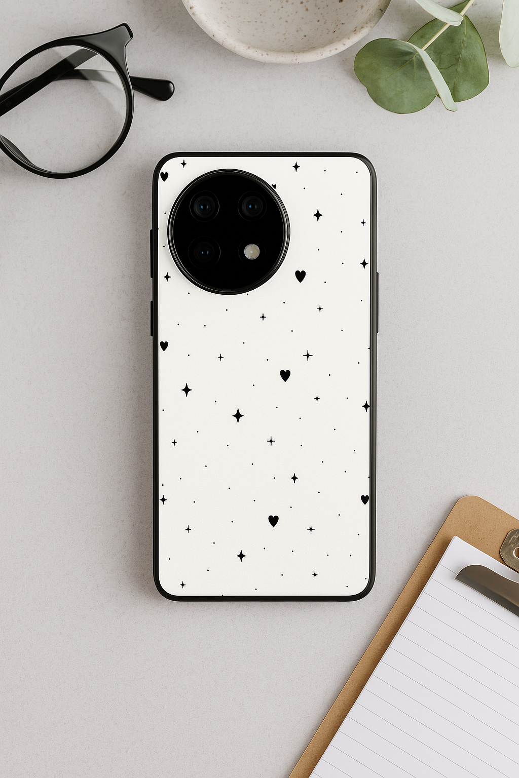 Minimal LOVE Premium Glass Back Cover For One Plus 13, 12, 11, 10, Nord Series