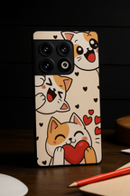 Kitty Love Premium Glass Back Cover For One Plus 13, 12, 11, 10, Nord Series
