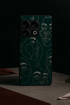 Line Art Lady Premium Glass Back Cover For One Plus 13, 12, 11, 10, Nord Series