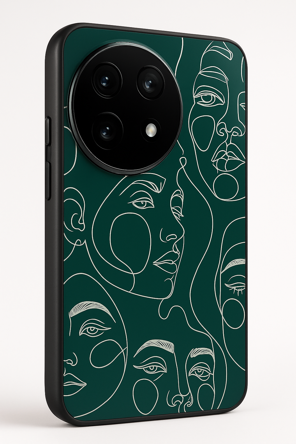 Line Art Lady Premium Glass Back Cover For One Plus 13, 12, 11, 10, Nord Series