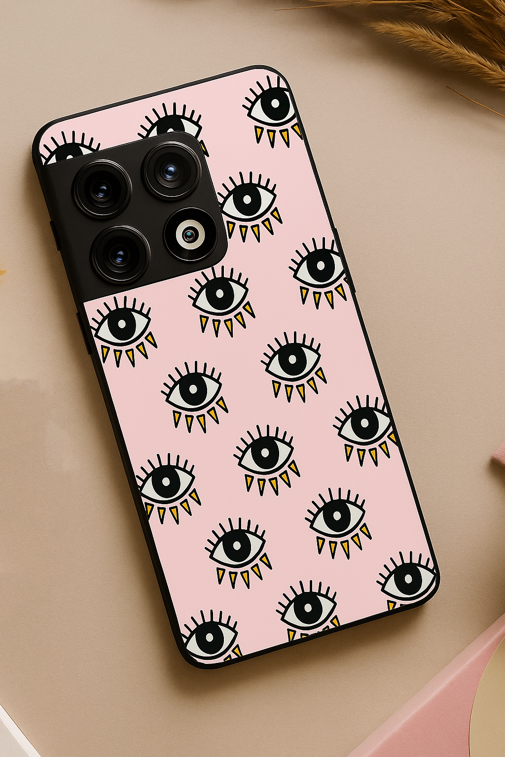 Boho Evil Eye Premium Glass Back Cover For One Plus 13, 12, 11, 10, Nord Series