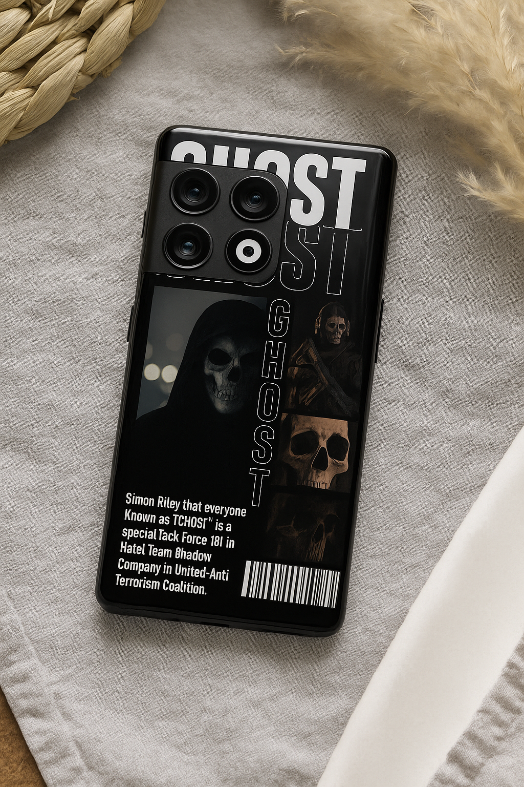 Ghost Protocol Premium Glass Back Cover For One Plus 13, 12, 11, 10, Nord Series